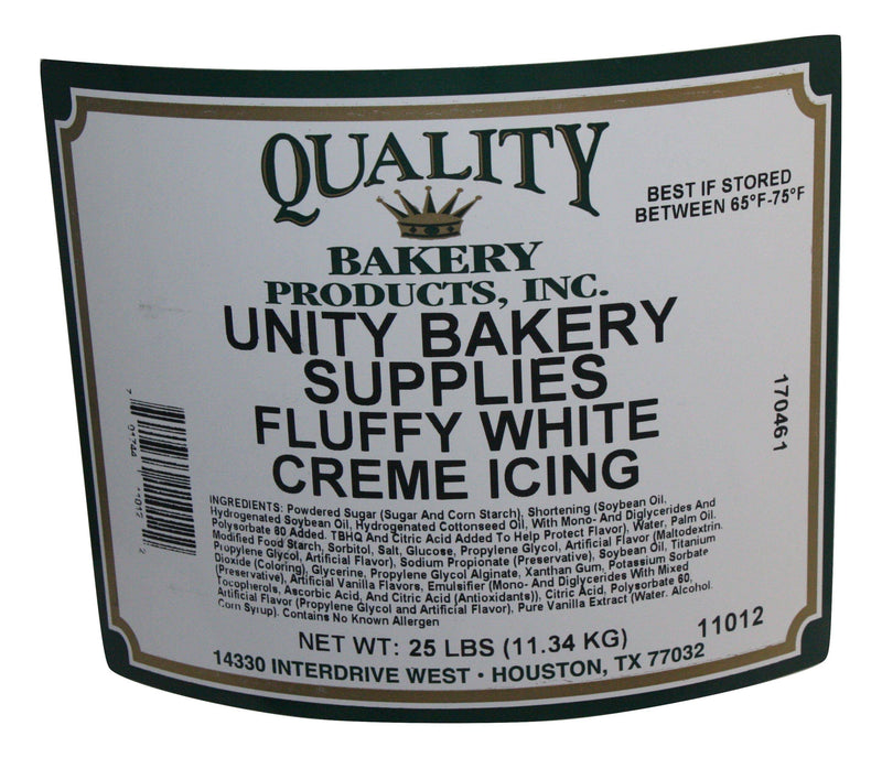 Quality Unity Fluffy White Crèm'e Icing / Filling Ready To Use Cake, Cupcake Icing or fluff filling for Donuts Bakery Wholesalers