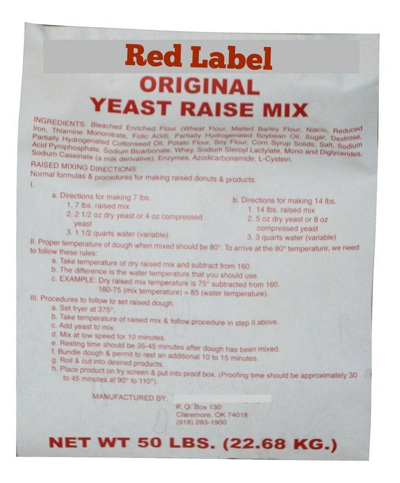 Red Label Raised Donut Mix Free Sample- 5 pounds Free you just pay for shipping & handling Bakery Wholesalers