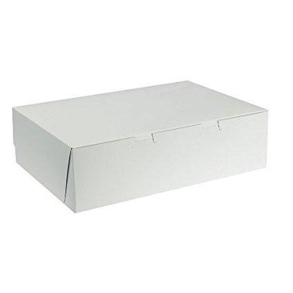 14 x 10 x 3-1/2 Auto Fold Box (125 Count) White Bakery  Box Bakery Wholesalers