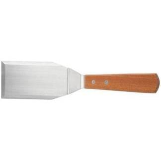 6" X 3" Solid Spatula / Turner with wood handle Bakery Wholesalers