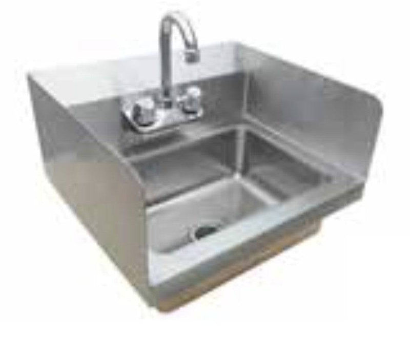 Bevles wall mount hand wash sink with 4" gooseneck faucet Bakery Wholesalers