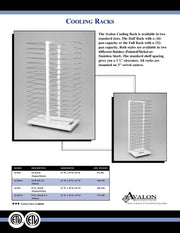 Avalon ACR16-S Stainless Steel Cooling Rack With 16 Slides 1/2 Racks On 3" Casters Bakery Wholesalers