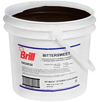 Brill Bittersweet Chocolate Fudge Base for Icings and Glaze - 30 pound pail Bakery Wholesalers