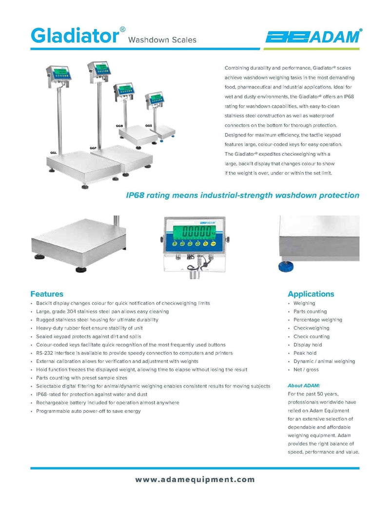 Gladiator Washdown Scales GGF 165A Bakery Wholesalers