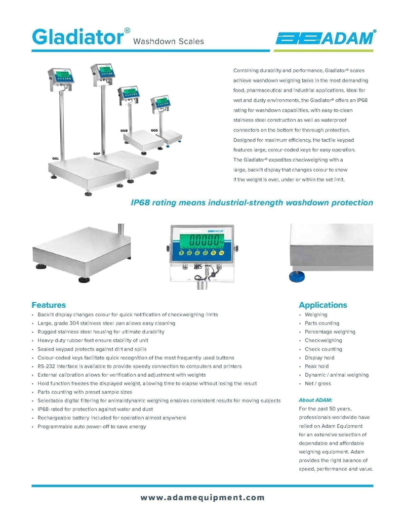 Gladiator Washdown Scales GGB65A Bakery Wholesalers
