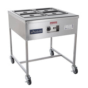 Avalon (HI24-4-S)  Hot Icing Station Stainless Steel Icing Station with (4) 8-quart Icing Pans Bakery Wholesalers