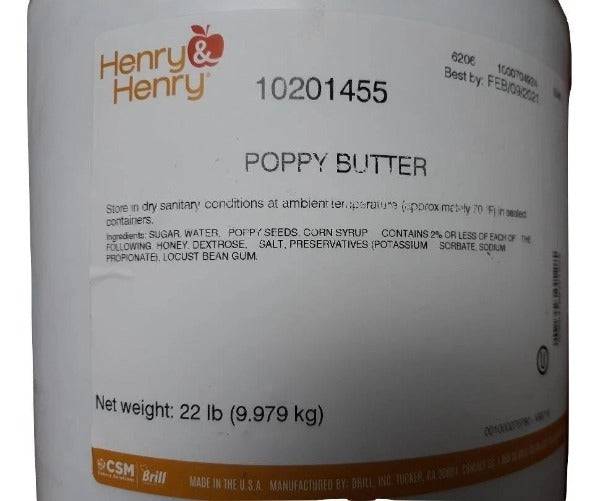 Henry and Henry Poppy Butter Filling (Poppy Seed) 22# Bakery Wholesalers