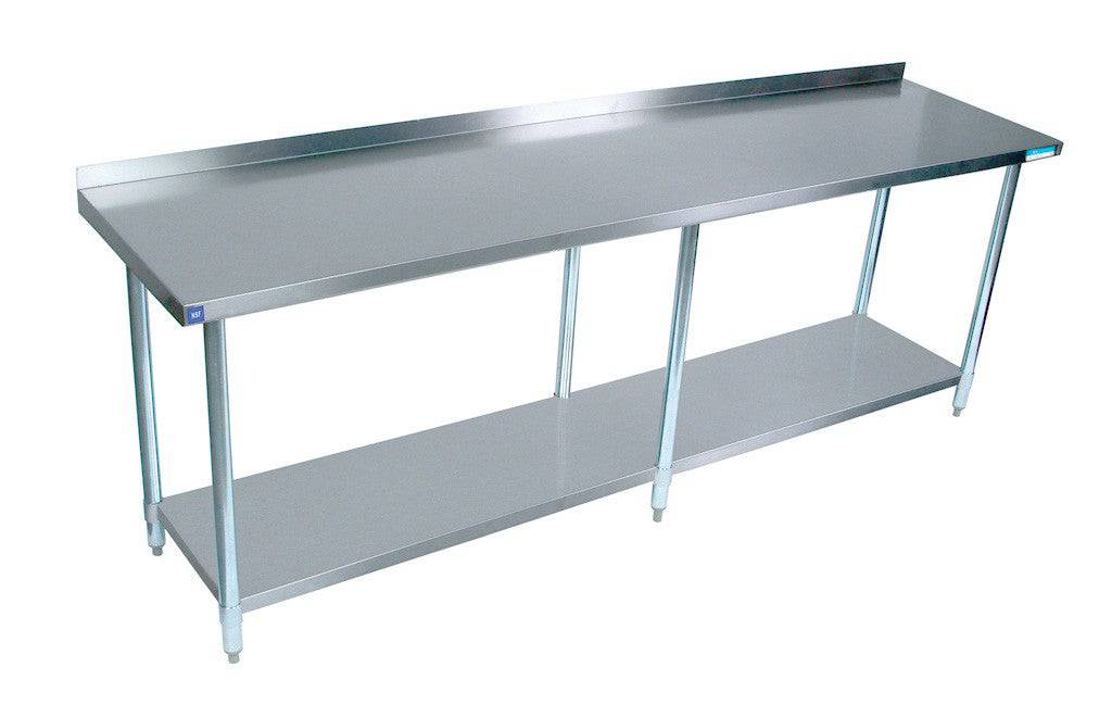 96" X 30" T-430 18 GA Table SS Top Bakery Wholesalers